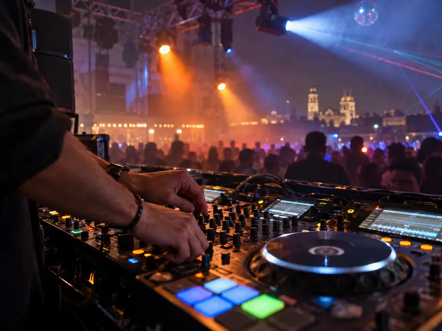 Controlador de DJ con pads iluminados