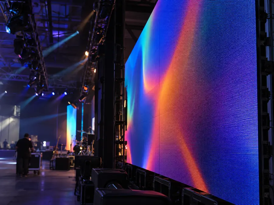 Módulos de videowall LED de cerca